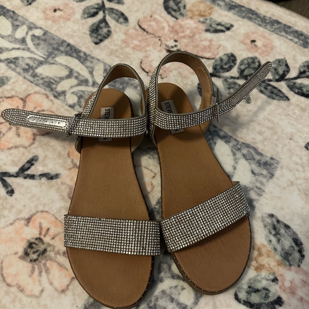 Steve Madden Sparkling Silver Sandals
